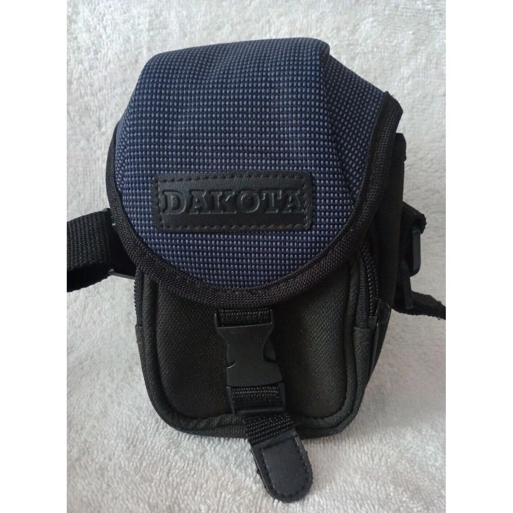 Dakota Camera Gadget Crossbody Case Bag Navy Black Thick Canvas Blue Lining